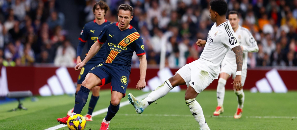 Arthur Melo, en una imagen del Real Madrid - Girona