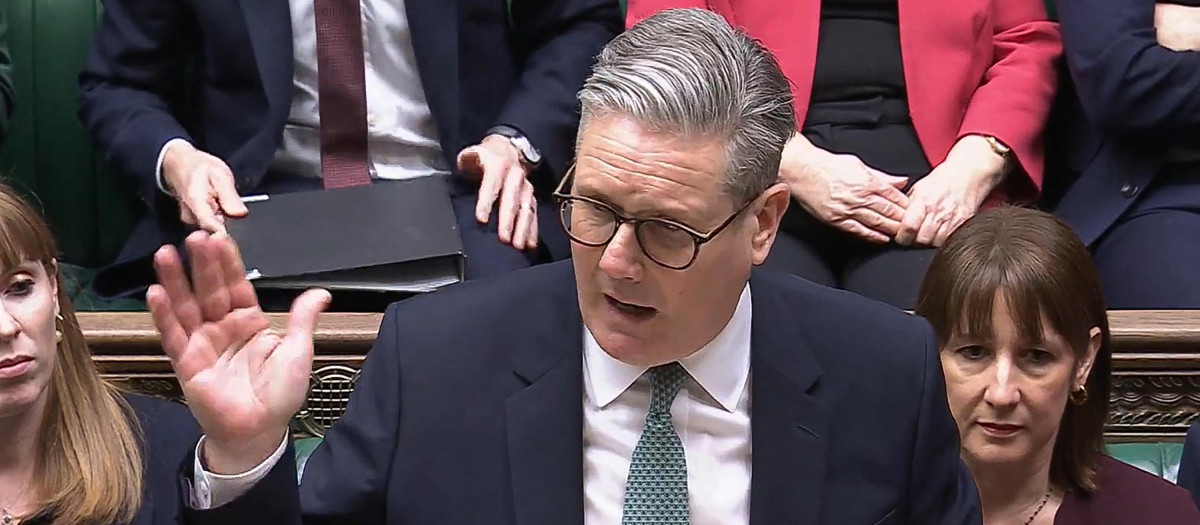 Keir Starmer durante su comparecencia este martes