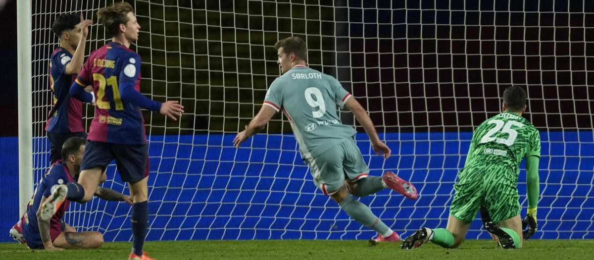 Sörloth marcó el 4-4 para el Atlético de Madrid ante el FC Barcelona