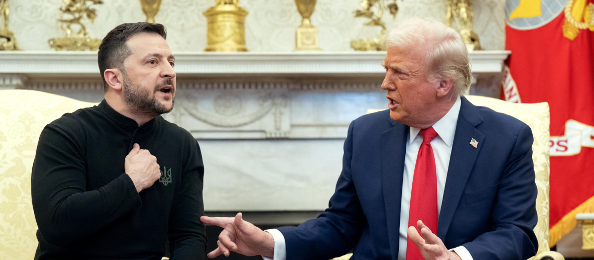 El presidente ucraniano Volodimir Zelenski y el presidente Donald Trump en la Casa Blanca