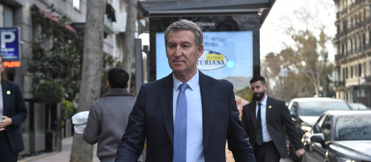 El presidente del PP, Alberto Núñez Feijóo