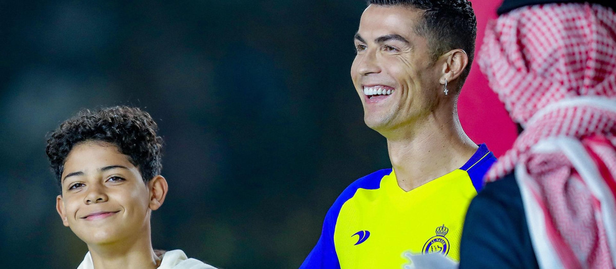 Cristiano Ronaldo con su hijo, en una imagen de archivo