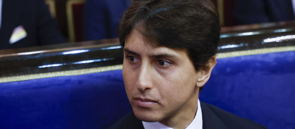 El torero Andrés Roca Rey en el Senado durante la entrega del Premio Nacional de Tauromaquia