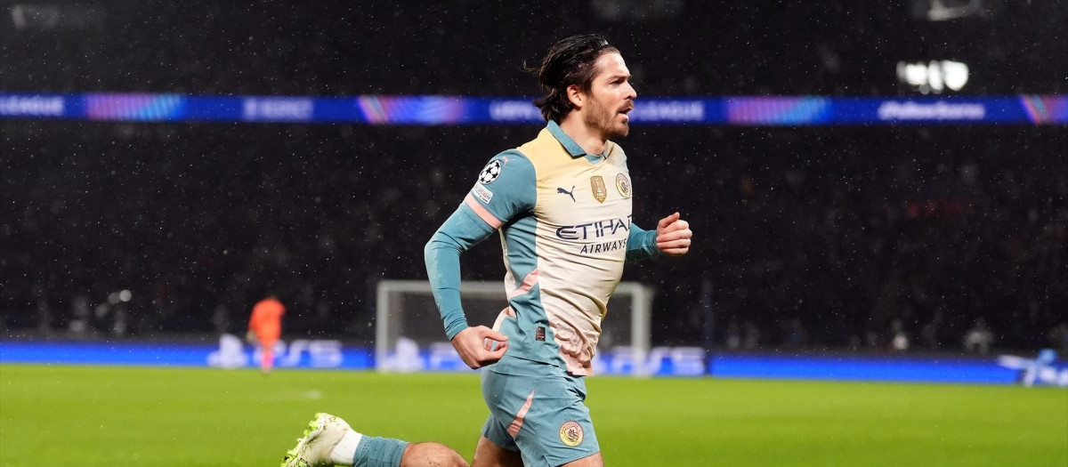 Jack Grealish, en un partido del Manchester City esta temporada