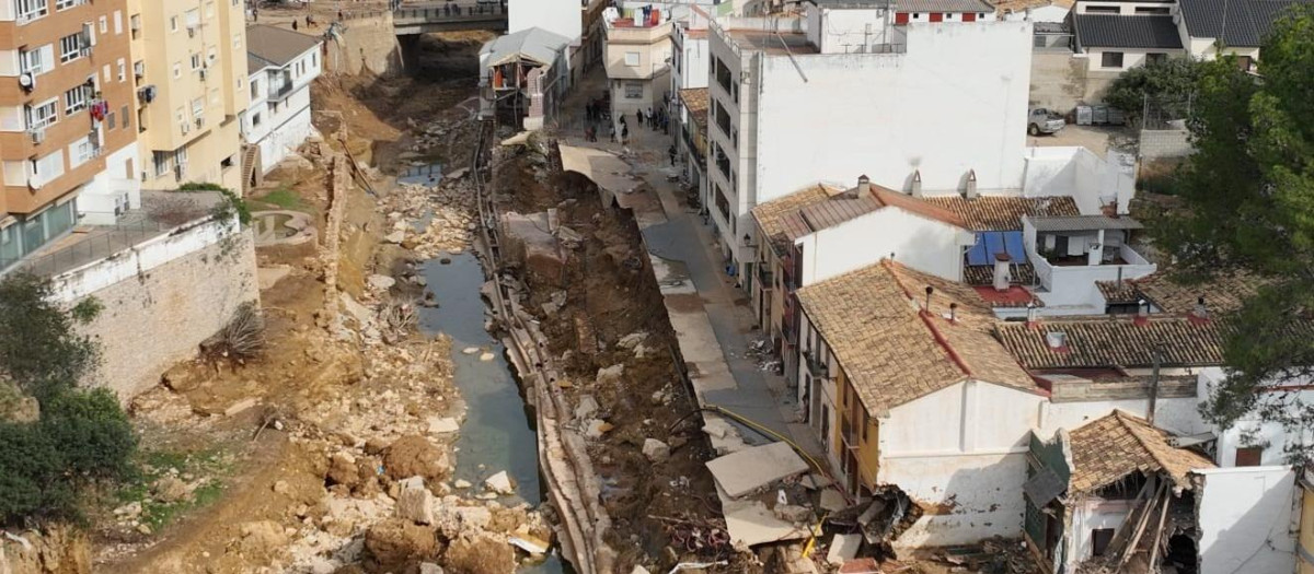 Localidad de Chiva tras la dana