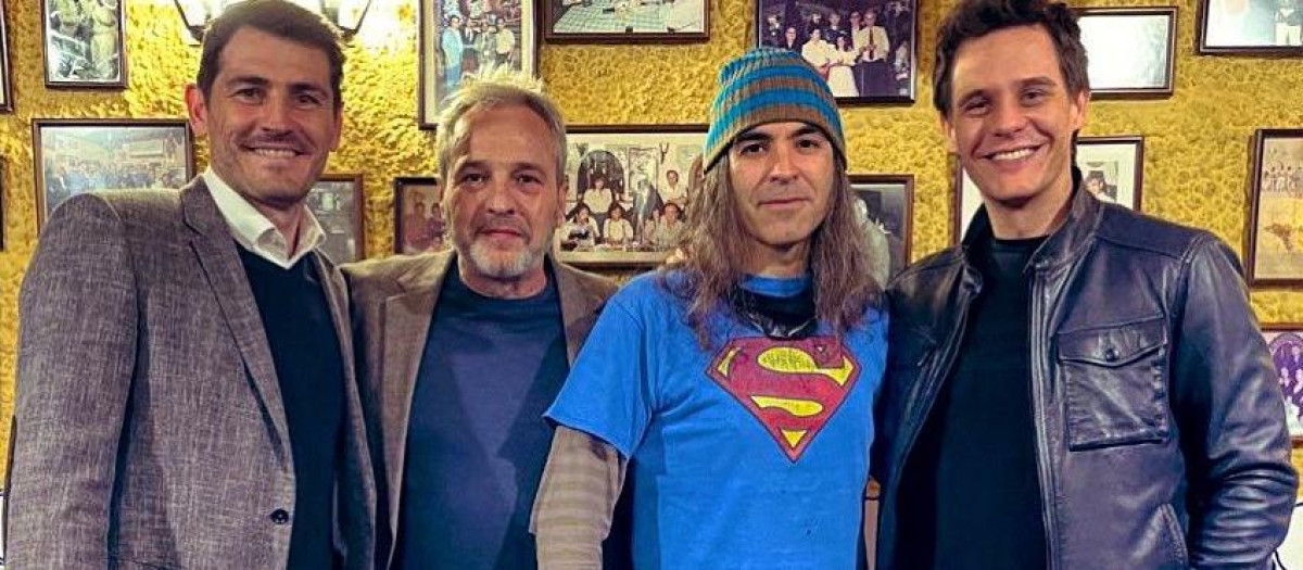 Chema Alonso, con Iker Casillas, David Summers y Christian Gálvez