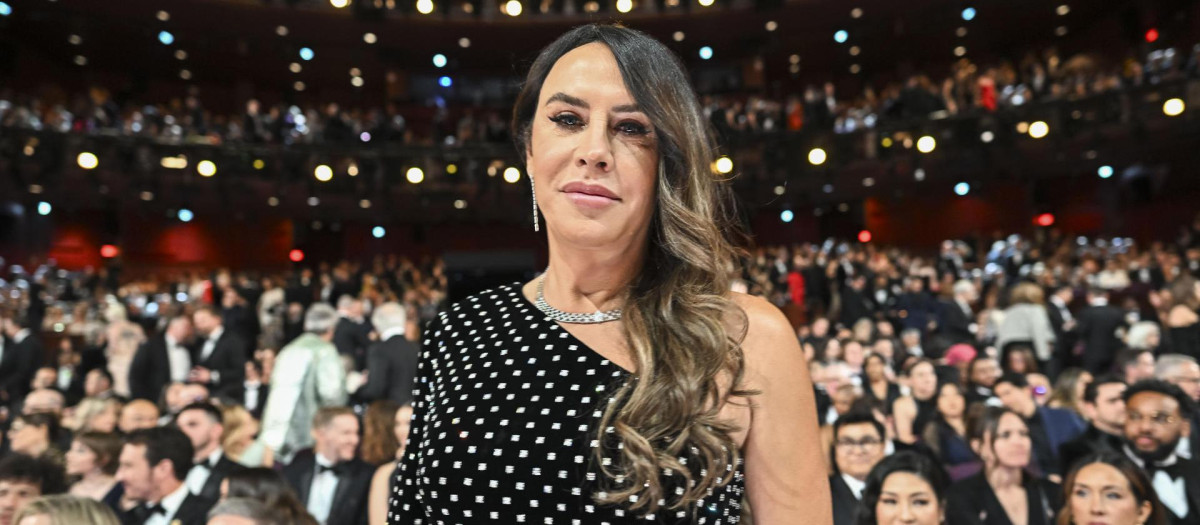 Karla Sofía Gascón, durante la gala de los Oscar 2025