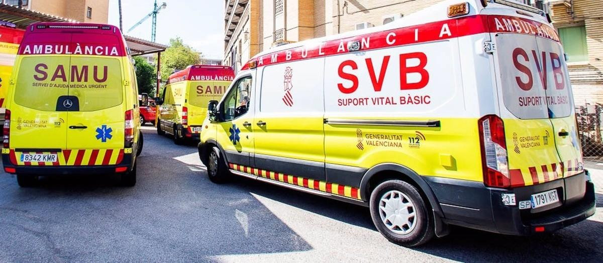 Ambulancias del SAMU y SVB