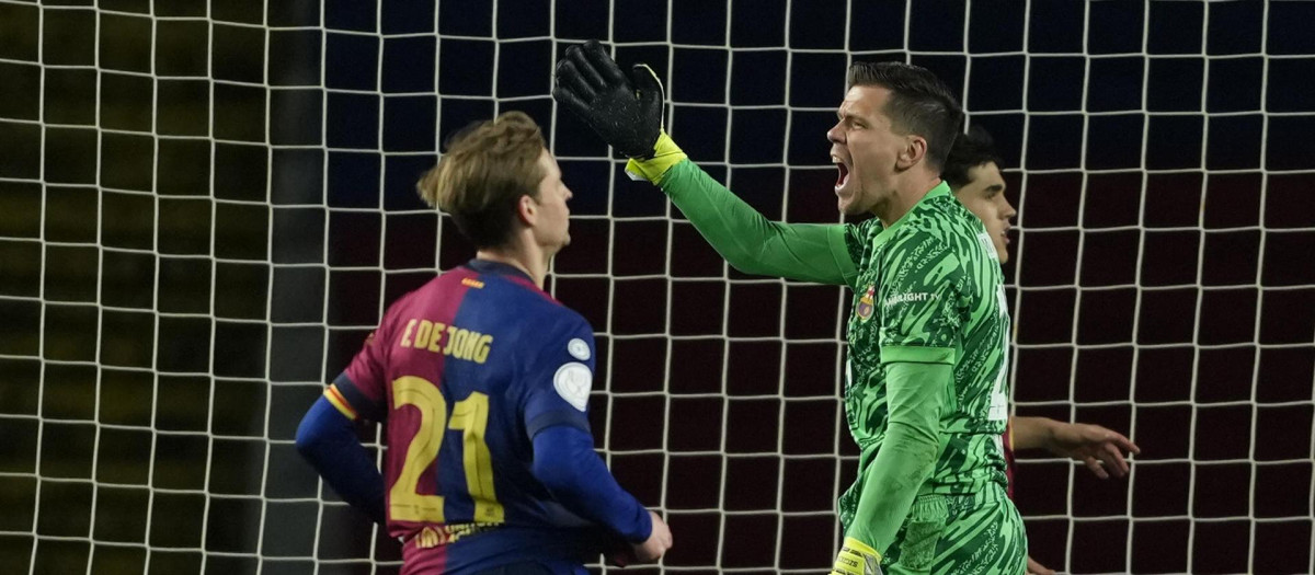 Wojciech Szczesny, en un partido con el FC Barcelona