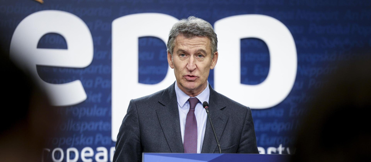 El presidente del PP, Alberto Núñez Feijóo