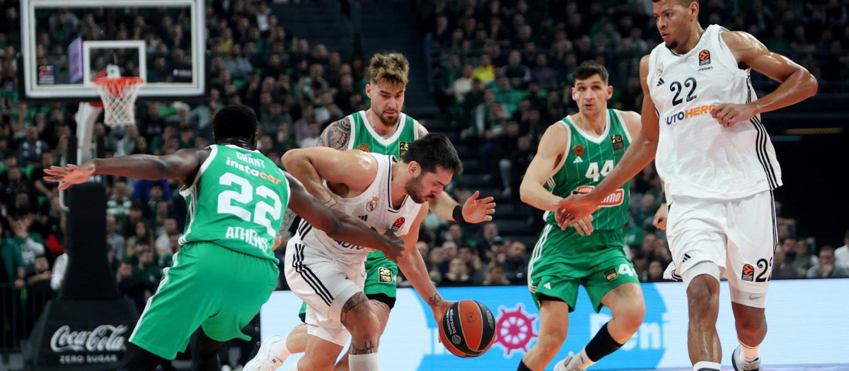 El Real Madrid se estrella en Atenas: un 3 de 26 en triples lo condena ante el Panathinaikos