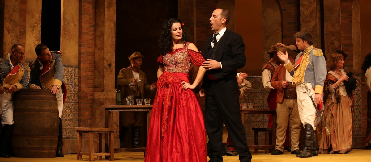 Representación de la ópera ‘Carmen’ de Bizet en el Teatro Bretón en 2021