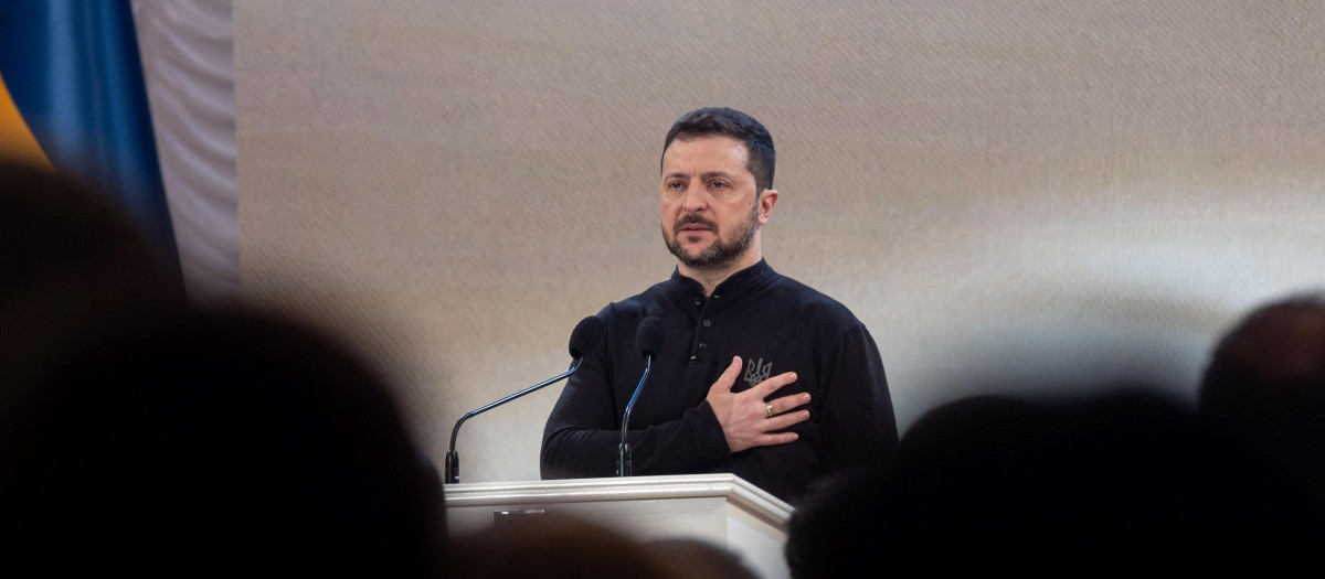 El presidente de Ucrania, Volodimir Zelenski, en Kiev