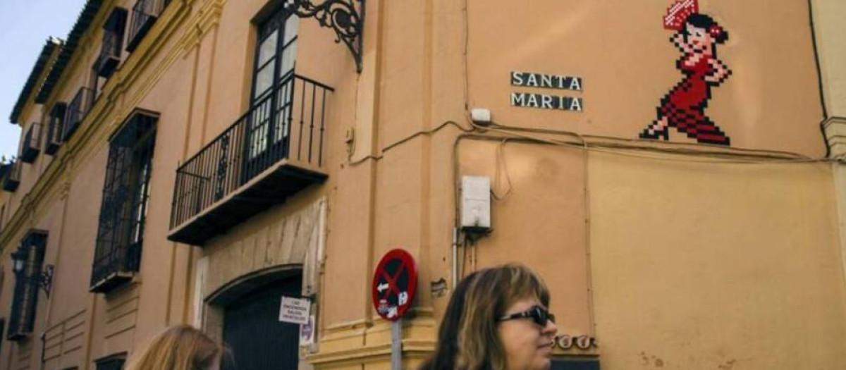 Mosaico colocado en el Palacio Episcopal de Málaga