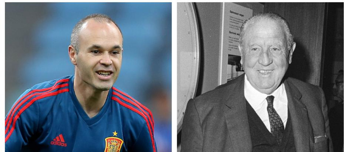 Andrés Iniesta y Santiago Bernabéu
