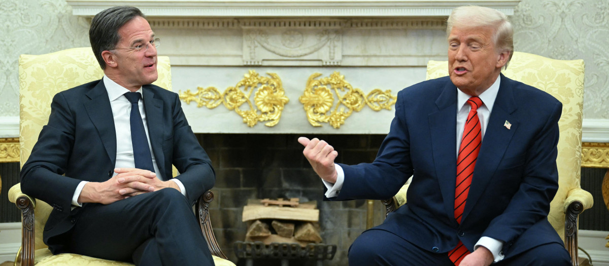 El jefe de la OTAN Mark Rutte y el presidente de EE.UU. Donald Trump en la Casa Blanca