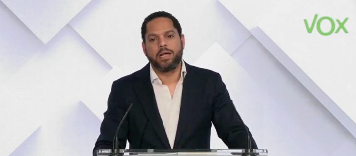El secretario general de organización de Vox, Ignacio Garriga, este lunes