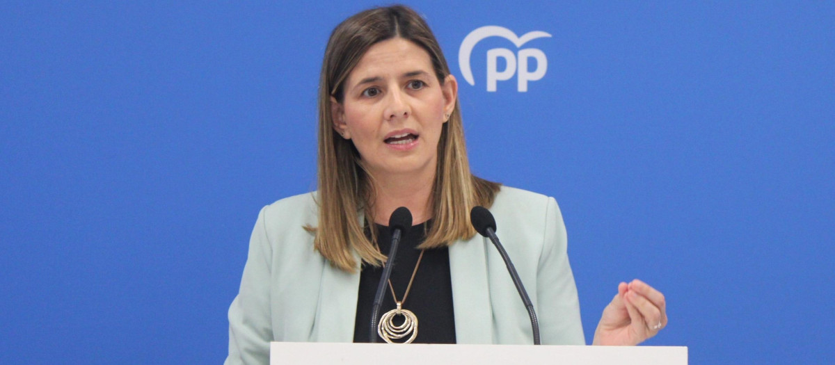 La secretaria general y portavoz parlamentaria del Partido Popular de Castilla-La Mancha, Carolina Agudo, en rueda de prensa.
Sebastián Hipperdinger / Europa Press
17/3/2025