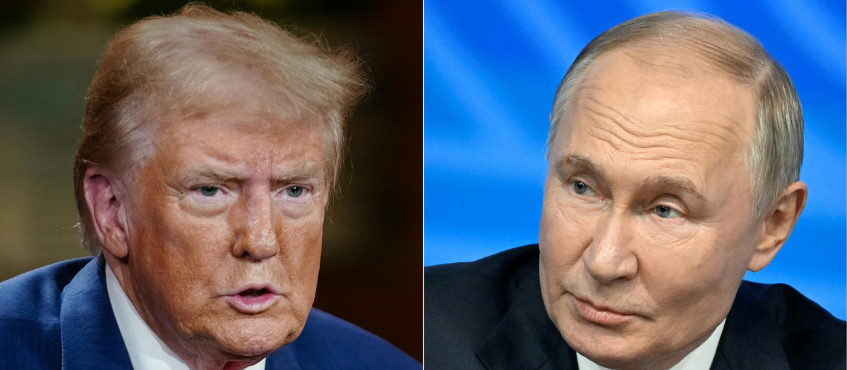 Donald Trump presidente de EE.UU. y Vladimir Putin presidente de Rusia