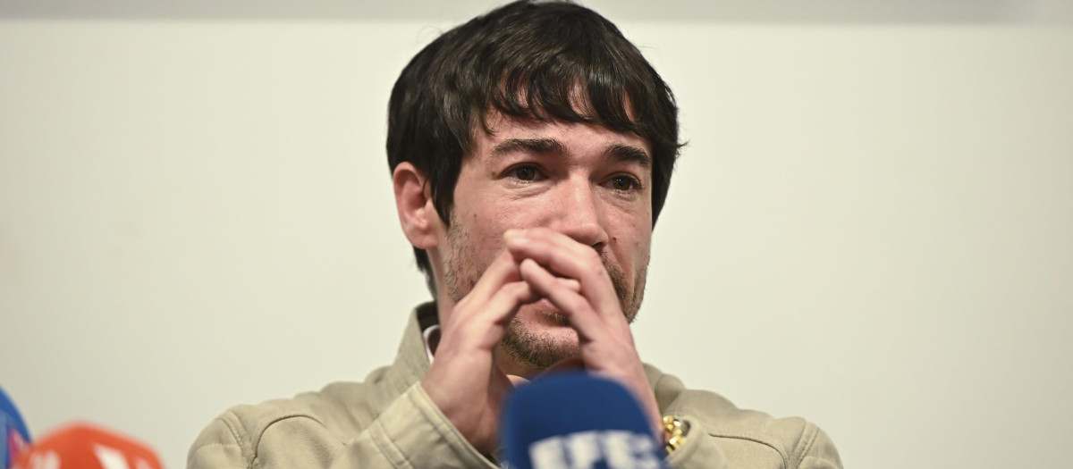 MADRID (ESPAÑA), 18/03/2025.-  El actor Juan José Ballesta durante la rueda de prensa sobre la conclusión de la causa que tenía abierta por una presunta agresión sexual celebrada este martes en Madrid. EFE/ Fernando Villar