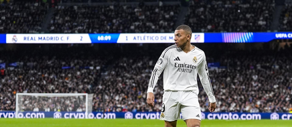 Kylian Mbappé, en un partido con el Real Madrid