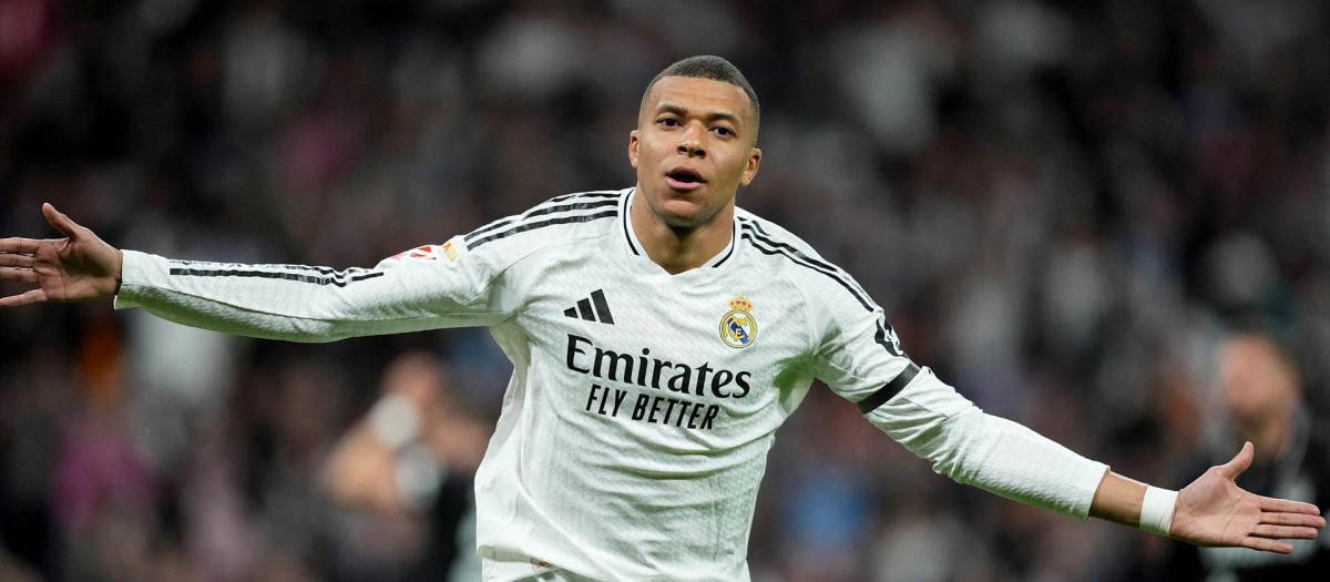 Kylian Mbappé celebra un gol ante el Leganés