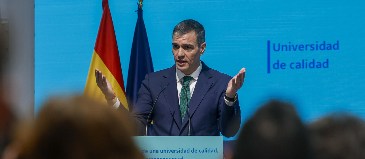 Pedro Sánchez interviene en el acto 'En defensa de una universidad de calidad, clave para el ascensor social'