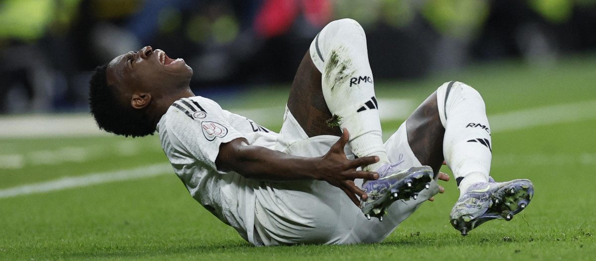 Vinicius Junior tras la entrada de Olasagasti