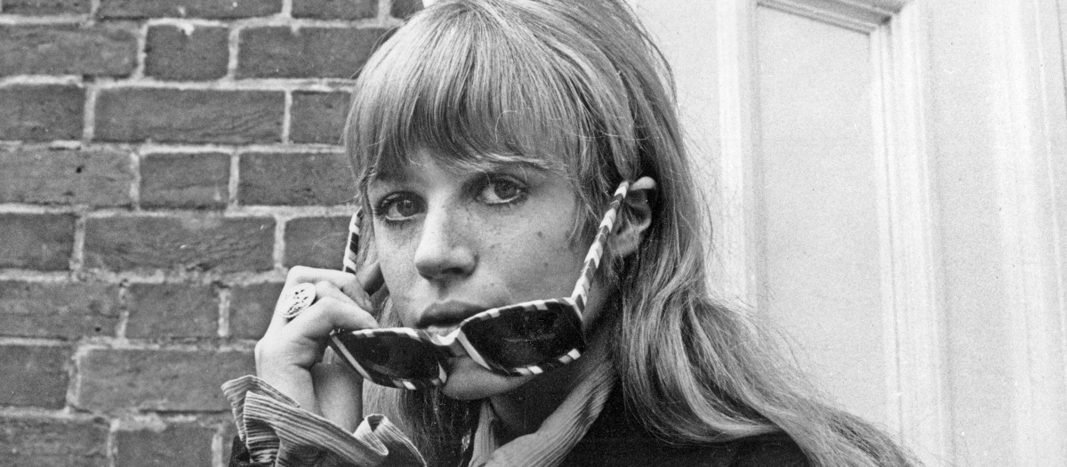 Marianne Faithfull fotografiada en Londres en 1967