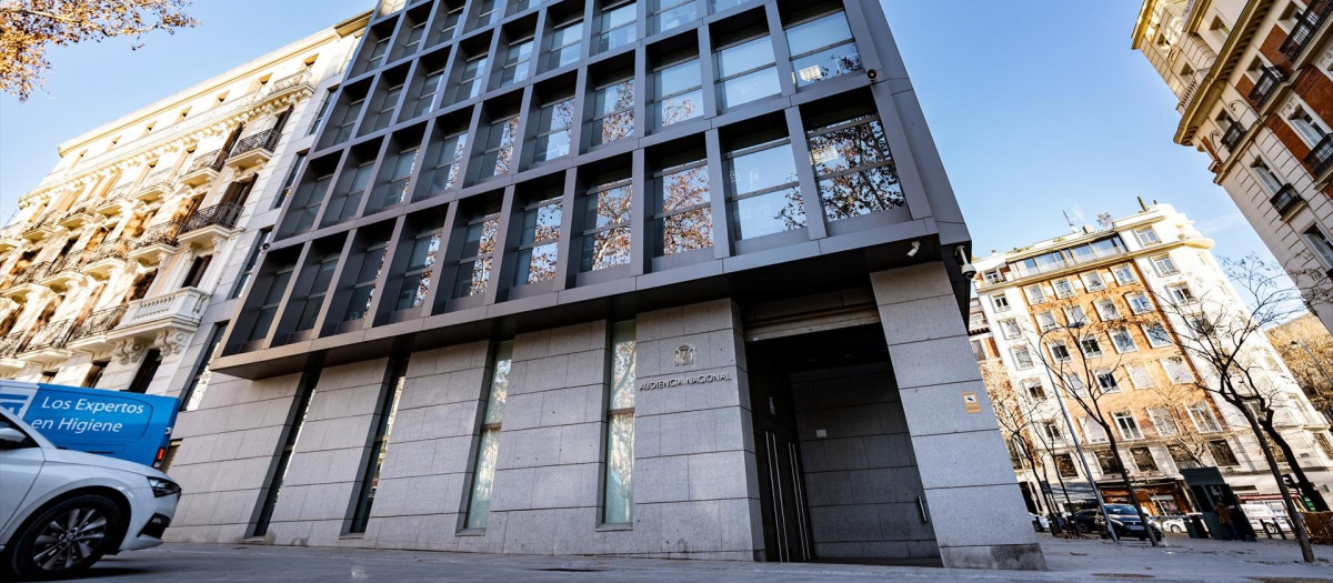 Vista de la fachada de la Audiencia Nacional