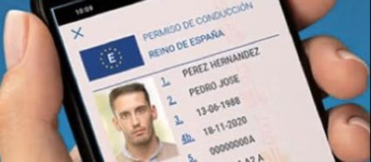 Imagen de uno de estos carnet de conducir electrónicos