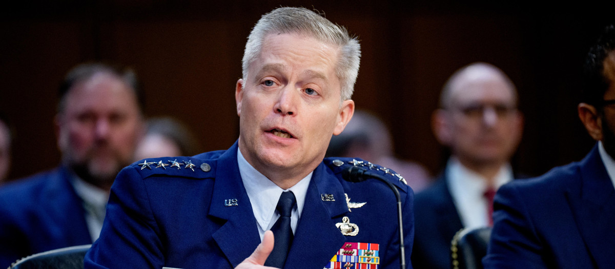 El director general de la agencia de Seguridad Nacional, Timothy Haugh, durante una audiencia del Comité de Inteligencia del Senado