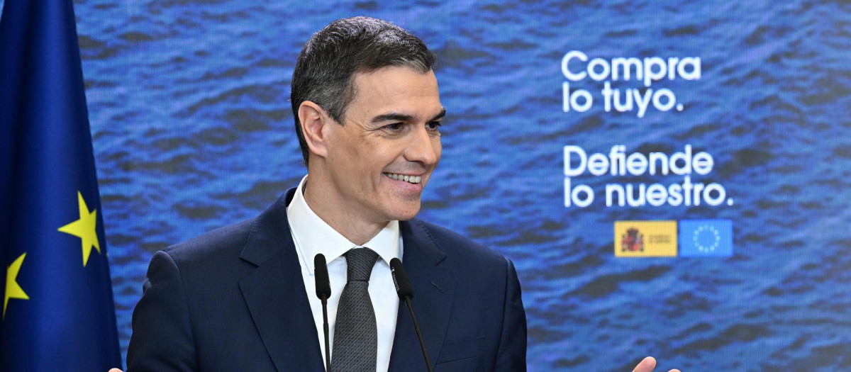 Pedro Sánchez, tras la presentación del plan de ayudas por los aranceles de EE.UU.