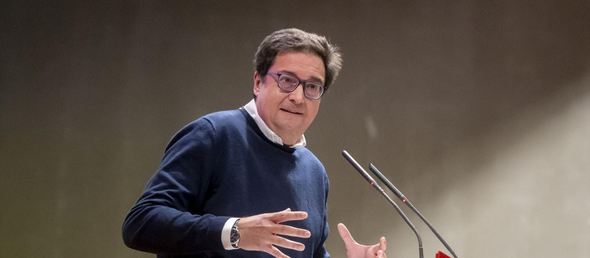 El secretario general del PSOE de Madrid y ministro para la Transformación Digital y de la Función Pública, Óscar López