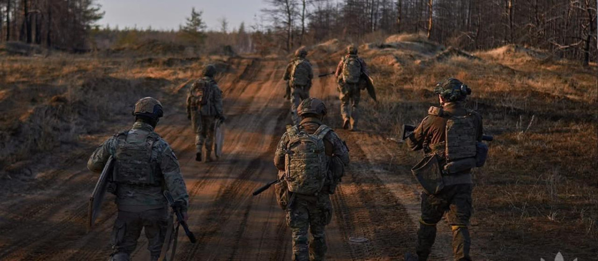 Soldados ucrananianos, en el frente de guerra