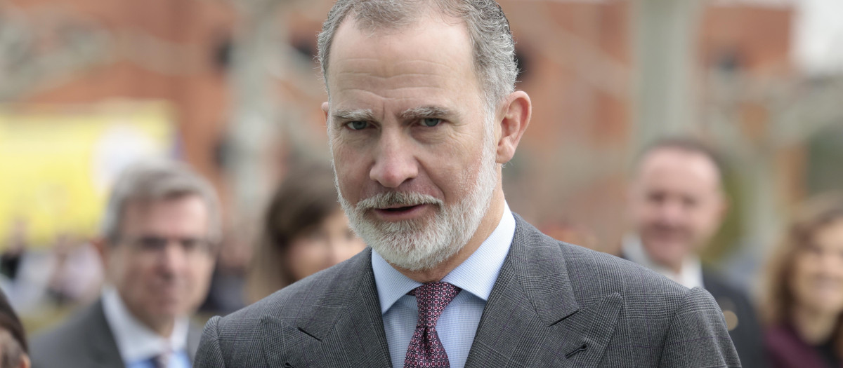 Spanish King Felipe VI attending 30 anniversary of Alfonso X El Sabio University in Madrid on Wednesday, 2 April 2025.