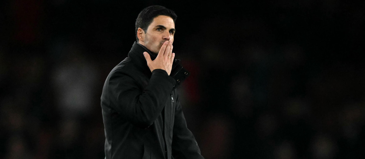 Mikel Arteta, durante el partido ante el Real Madrid