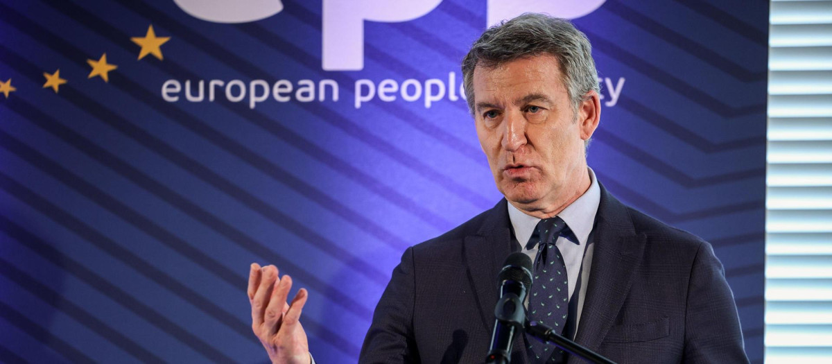 El presidente del Partido Popular, Alberto Núñez Feijóo