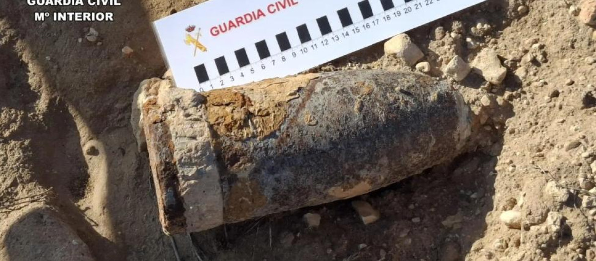 El proyectil encontrado en Almansa