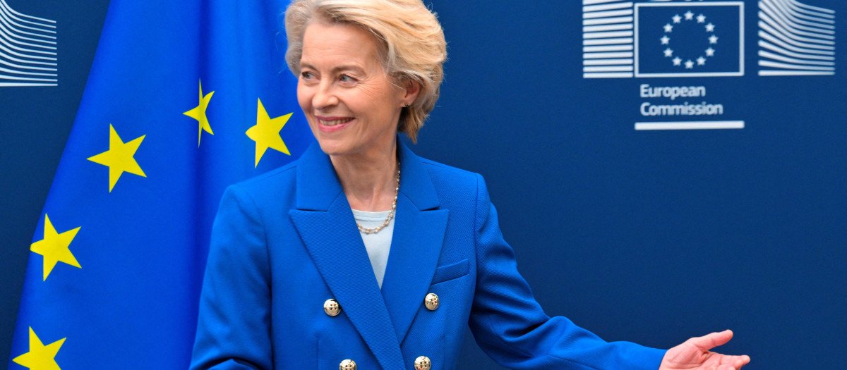 La presidenta de la Comisión Europea, Ursula von der Leyen, en Bruselas