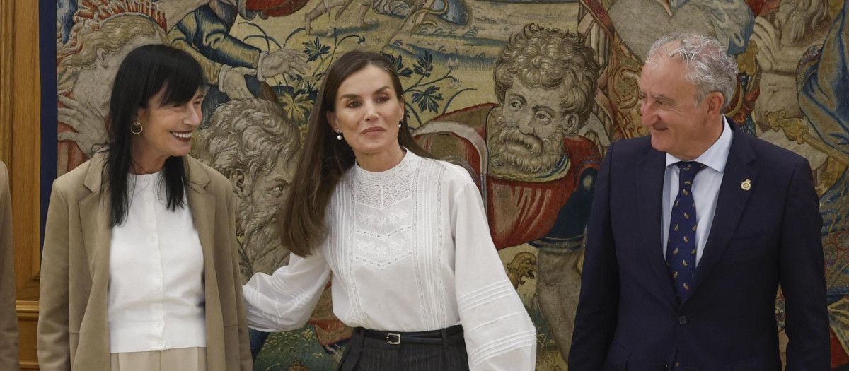La Reina con los representantes del Plan Español del Cerebro este jueves en La Zarzuela