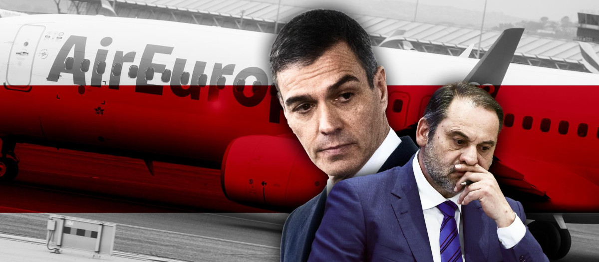 Pedro Sánchez y José Luis Ábalos, responsables del rescate de Air Europa