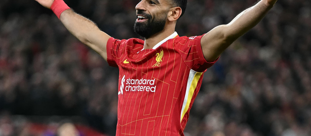 Mohamed Salah, en un partido con el Liverpool