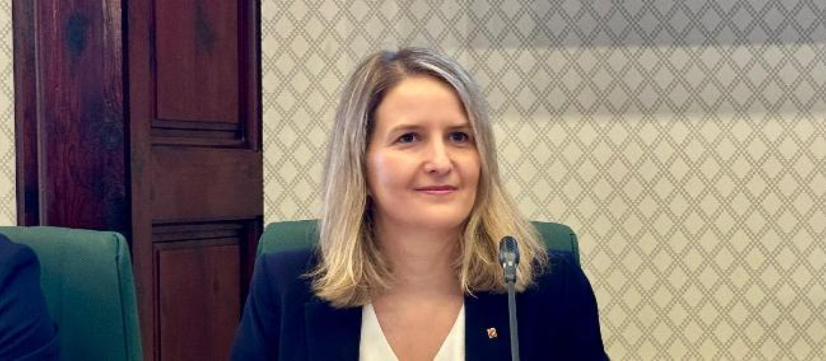 La consejera de Derechos Sociales, Mónica Martínez Bravo, durante una comparecencia en el Parlament
