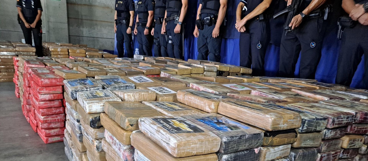 Cocaína incautada en Algeciras en 2023