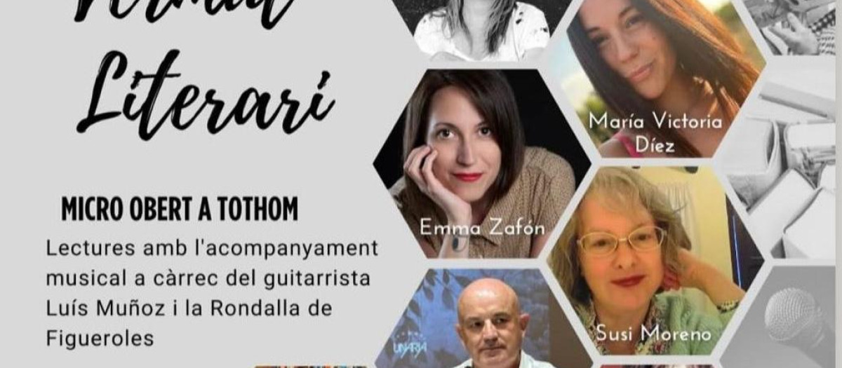 Cartel promocional del evento en el que participará Emma Zafón en Figueroles, Castellón