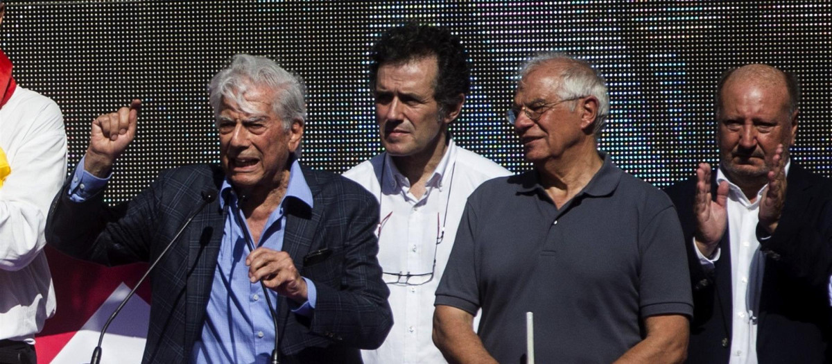 Mario Vargas Llosa, en su icónico discurso del 8 de octubre de 2017