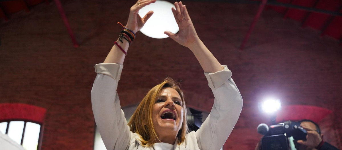 La delegada del Gobierno en la Comunidad Valenciana, en el acto donde ha lanzado su candidatura para la secretaria general del PSOE de la ciudad de Valencia