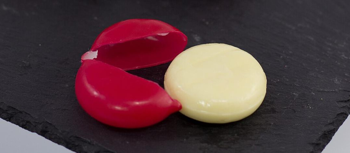 Queso recubierto de cera