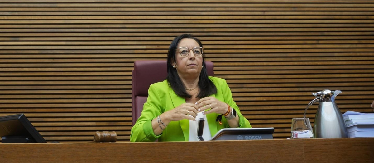 La presidenta de las Cortes Valencianas, Llanos Massó, en una imagen de archivo